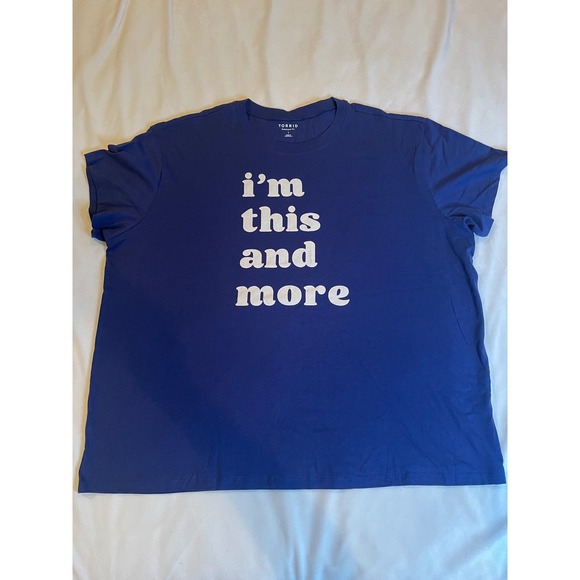 torrid Tops - Torrid Womens Plus Size 1 Graphic T-Shirt‎ Blue Im This And More Relaxed Fit Tee